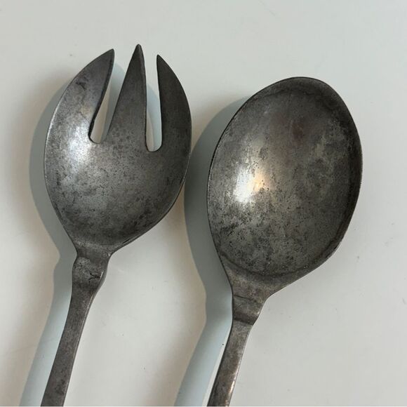 Pineapple Metal Serving Fork Spoon Set - Picture 3 of 5